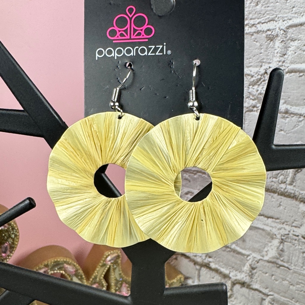 Paparazzi Sunburst Yellow Earrings
